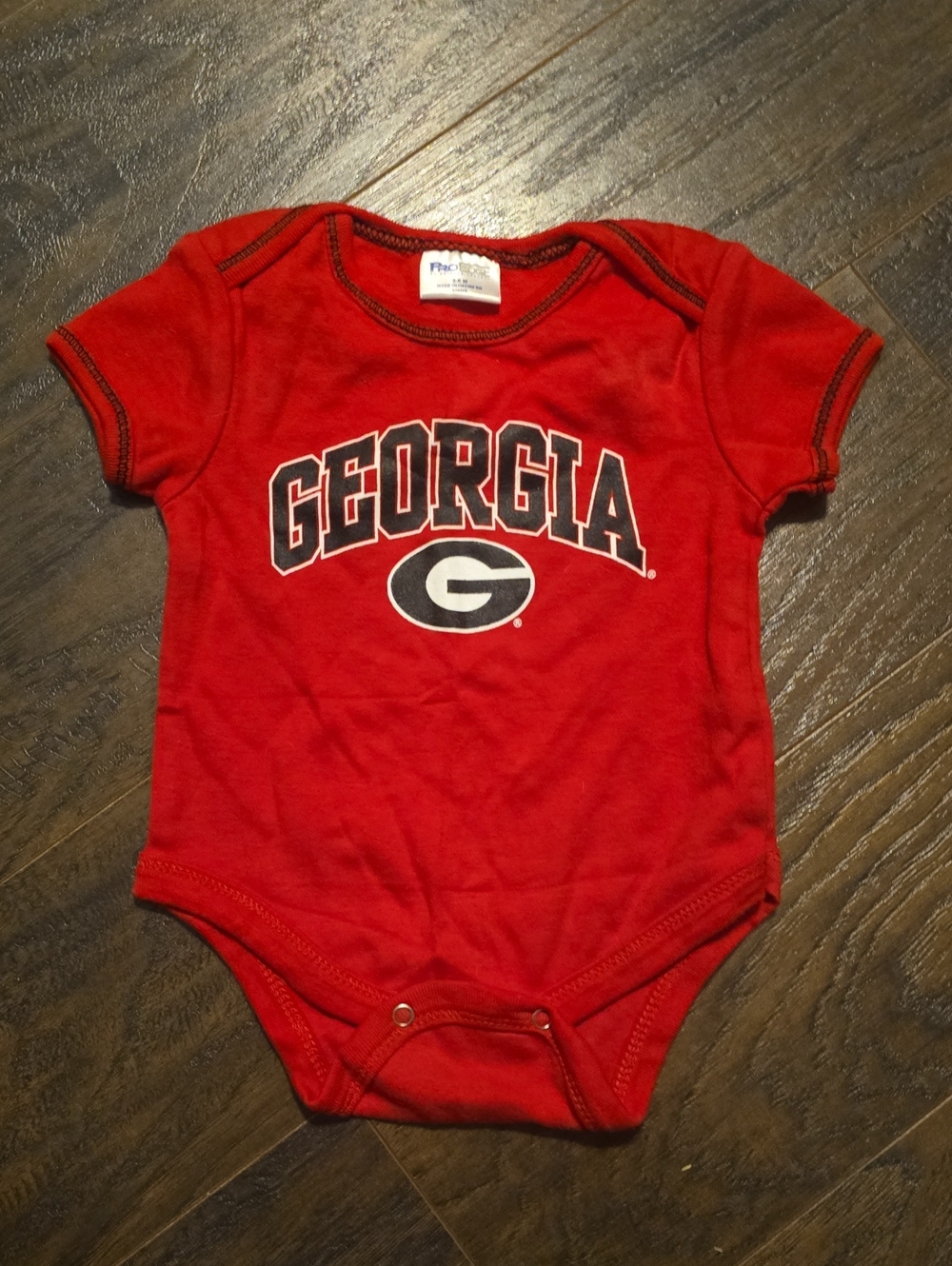 Georgia Infant Red One-Piece Bodysuit